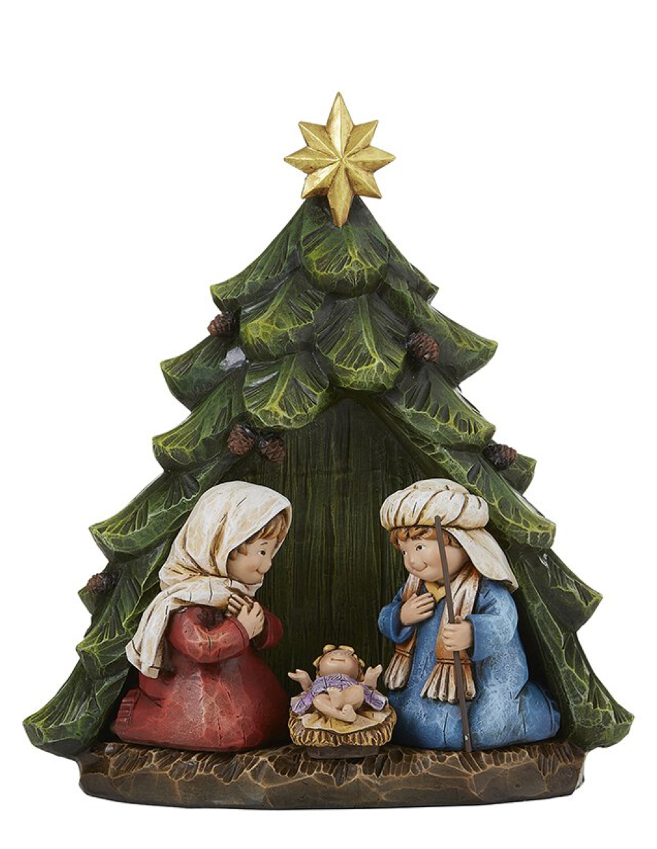 Nacimiento niños pino verde