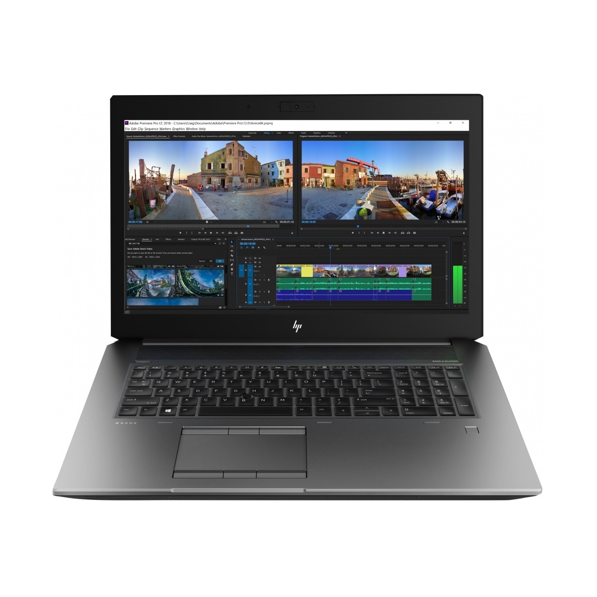 Laptop HP ZBOOK 17 G5- 17.3"- Core i7, 8va gen- 32GB RAM- 256GB SSD- WINDOWS 10 Pro- Equipo Clase A, Reacondicionado