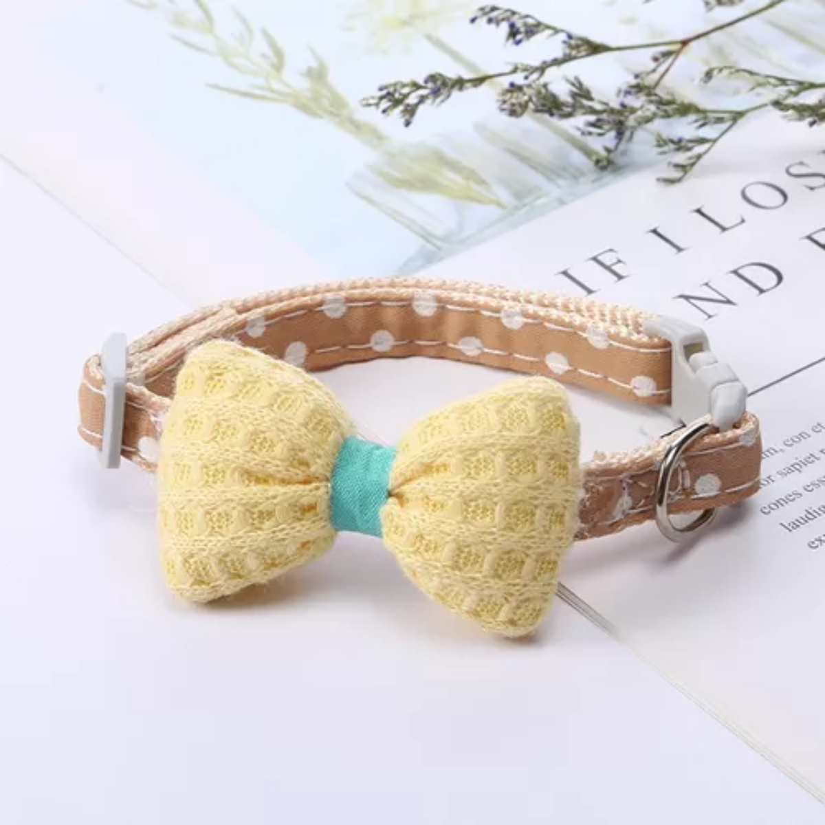 Collar Con Moño Para Gato Y Razas Pequeñas