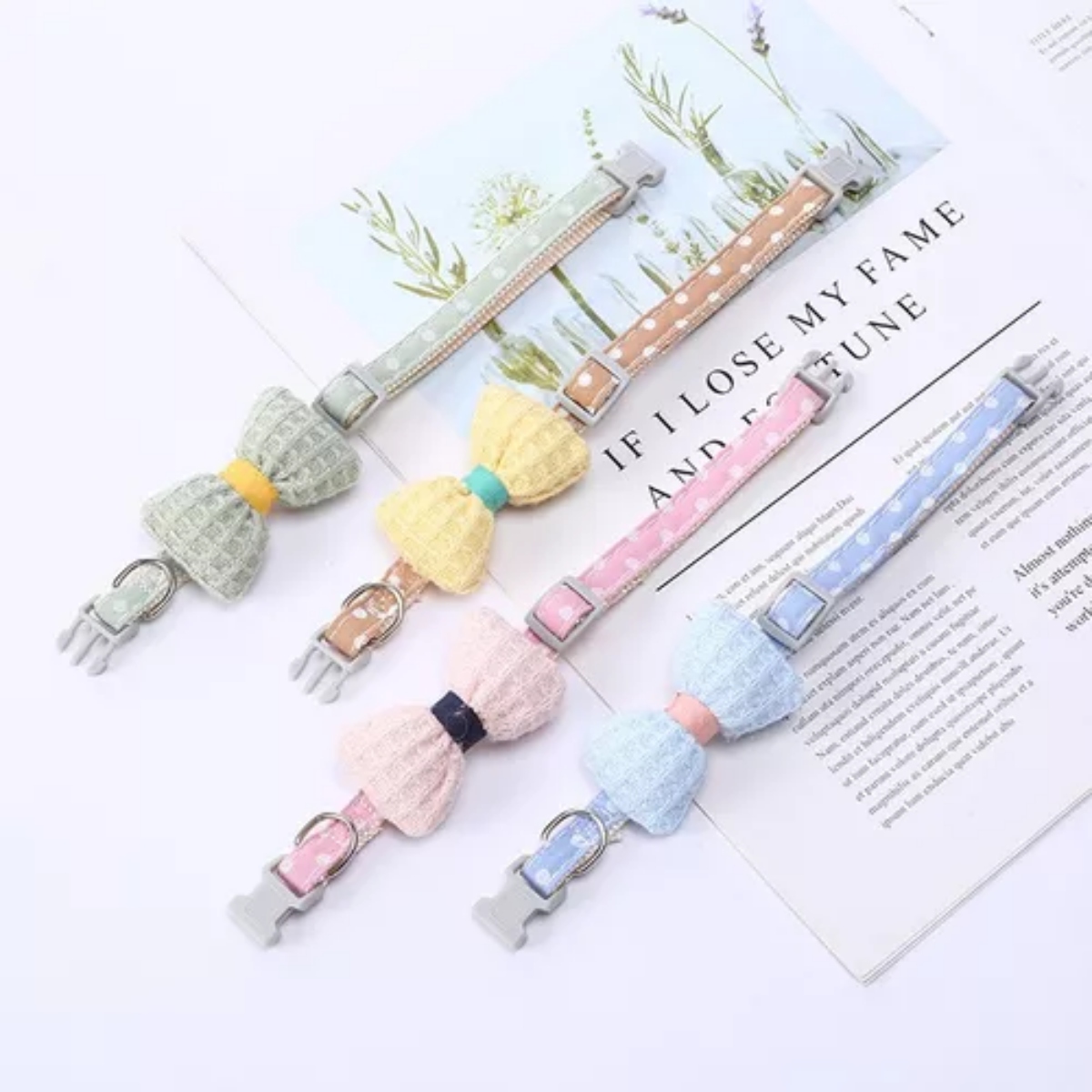 Collar Con Moño Para Gato Y Razas Pequeñas