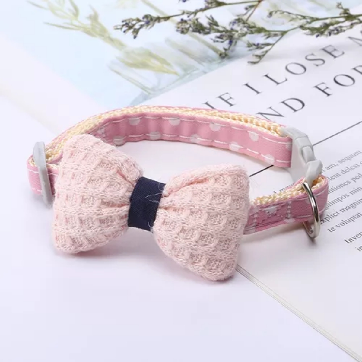 Collar Con Moño Para Gato Y Razas Pequeñas