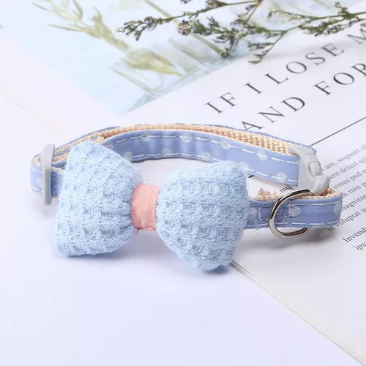 Collar Con Moño Para Gato Y Razas Pequeñas