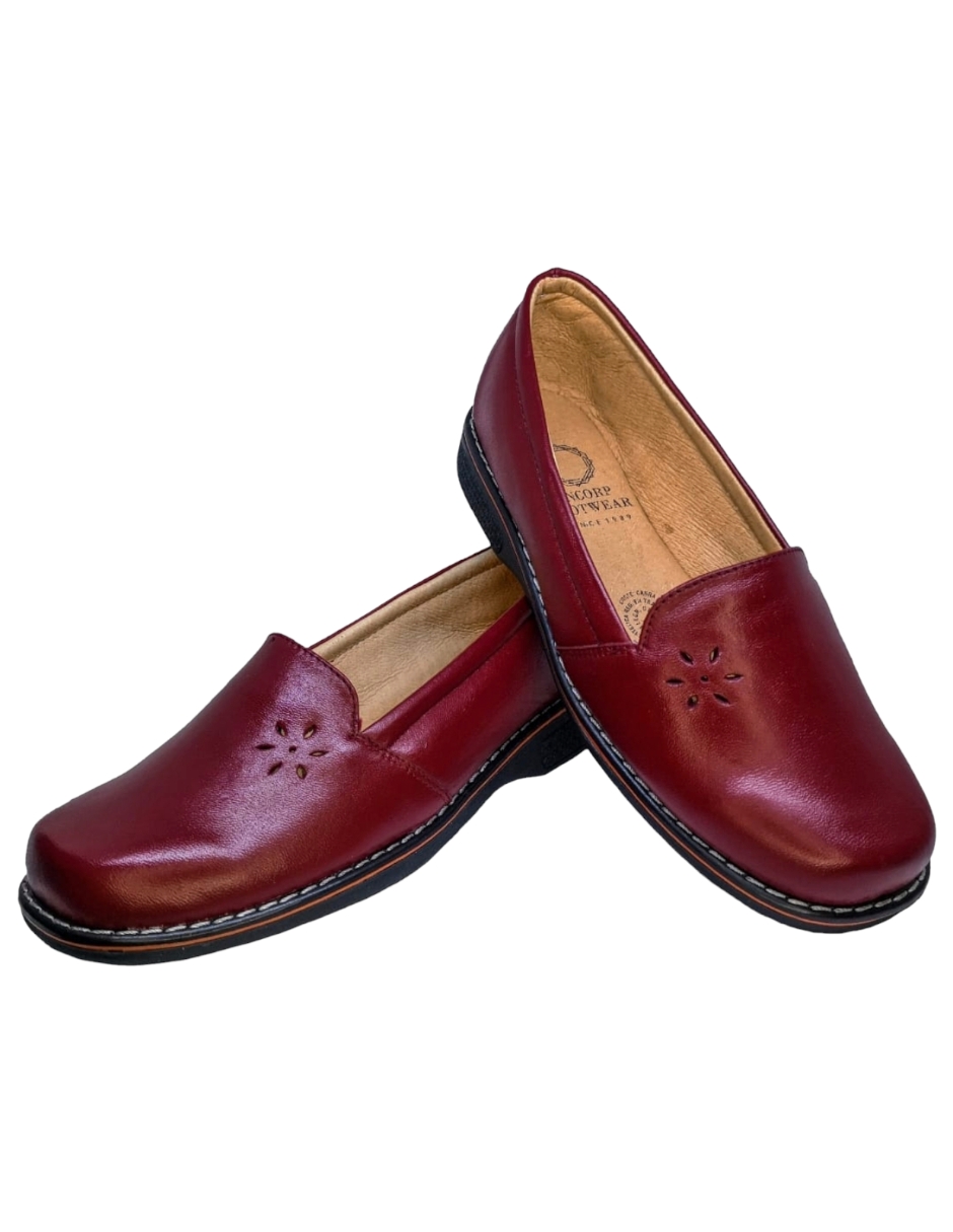 Zapato Suave para Pie Delicado Dama Confeccionado en Piel de Borrego y Cómodo Amplio Ajuste