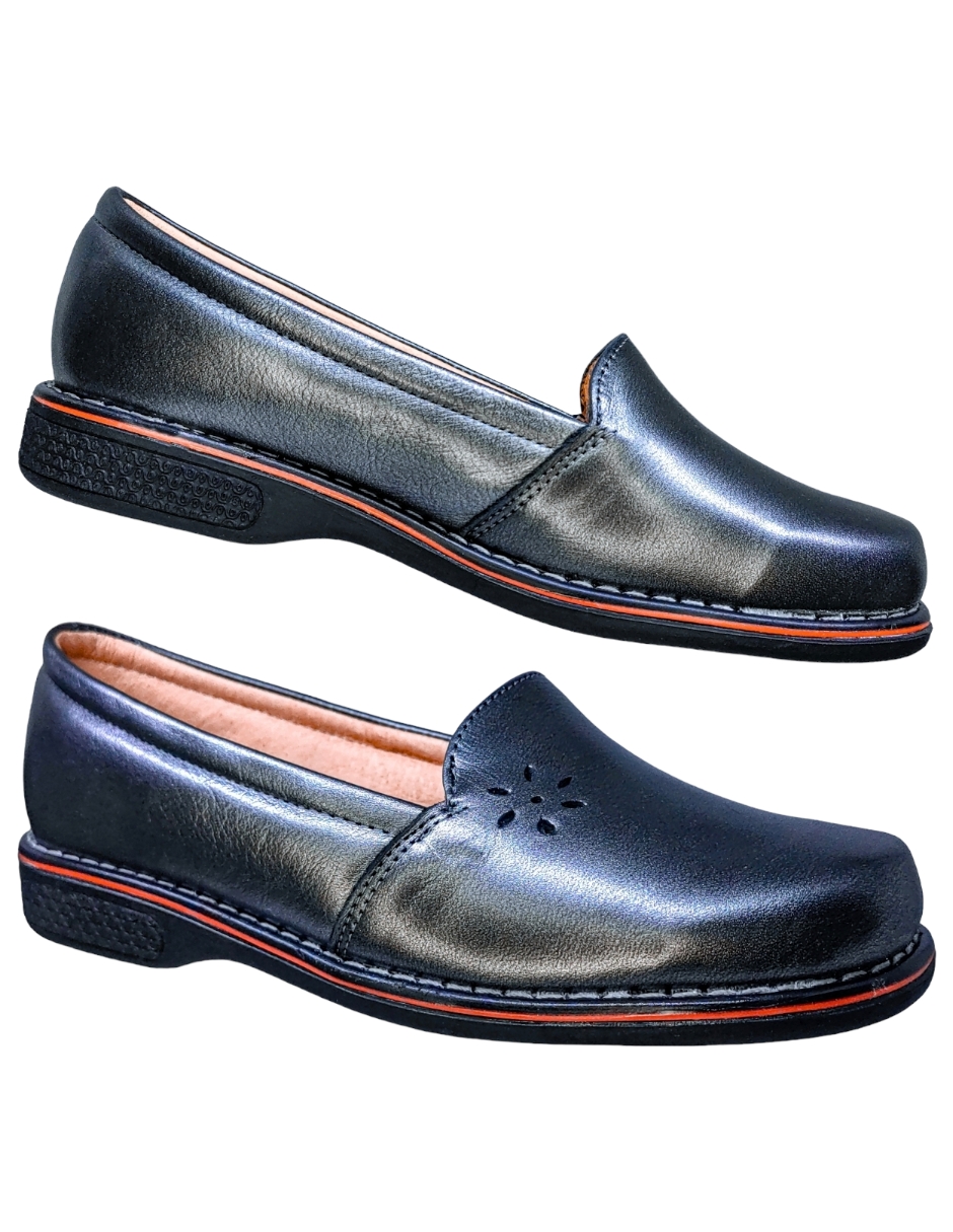 Zapato Suave para Pie Delicado Dama Confeccionado en Piel de Borrego y Cómodo Amplio Ajuste