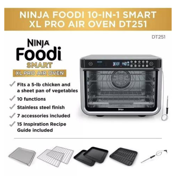 Ninja Foodi, Horno con Freidora de Aire 10 en 1 XL