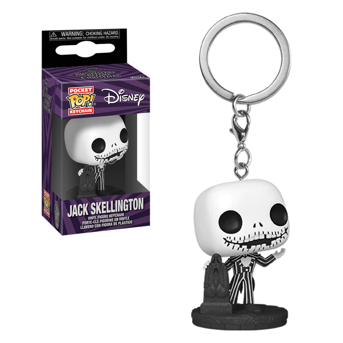 Funko Pop Llavero Jack Con Tumba El Extraño Mundo De Jack Disney Figura Original
