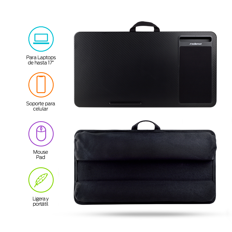 Mesa para Laptop Egonómica con Soporte para Celular y Mouse Pad