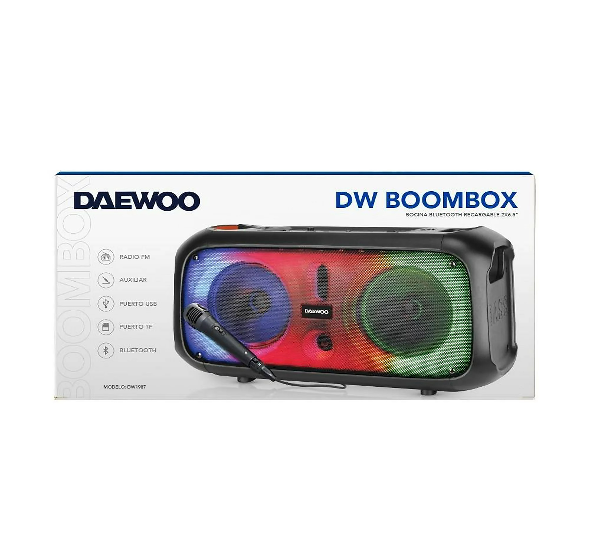 Bocina Bluetooth Recargable Daewoo Boombox DW-1987
