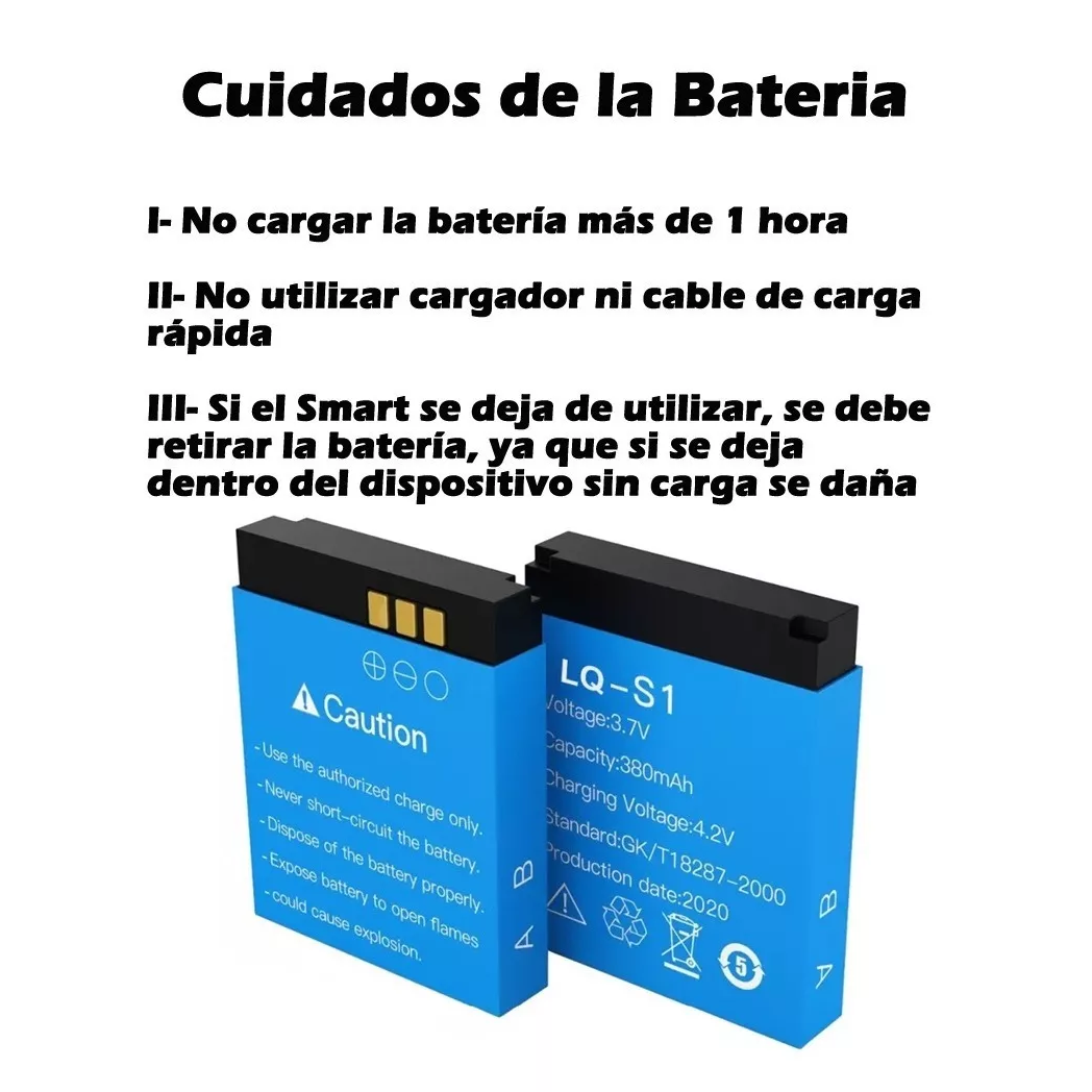 Bateria Para Smartwatch Dz09,q18, A1, Gt08, V8