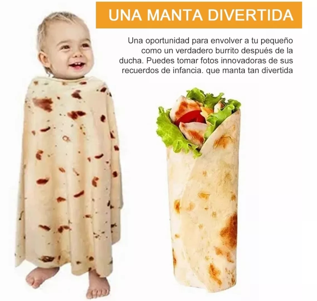 Manta De Tortilla Cobijas De Burrito Cobertor Para Bebe