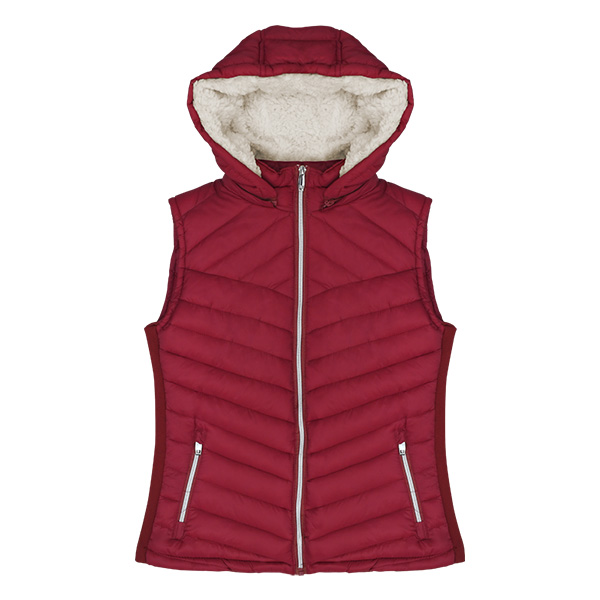 Chaleco para dama Modelo Vola con capucha desmontable, afelpado de la parte de adentro 