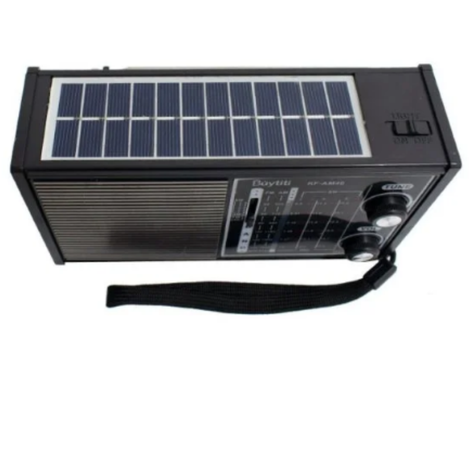 Radio vintage con Bluetooth AM/FM, panel solar y linterna