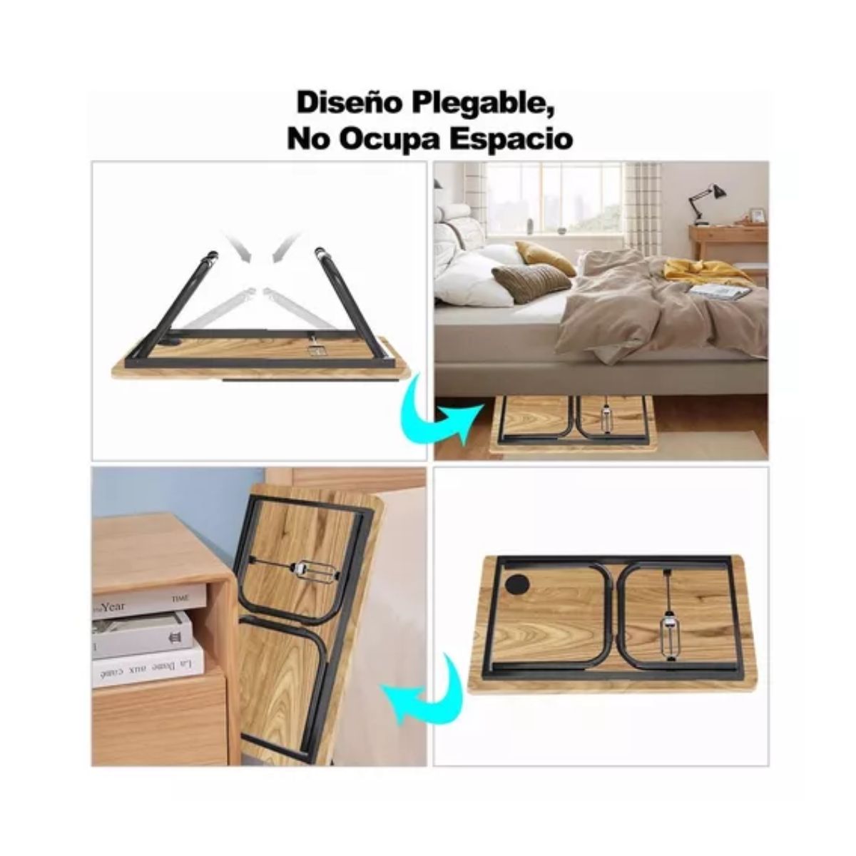 Soporte Cama Portátil Plegable Para Laptop Color Nuez