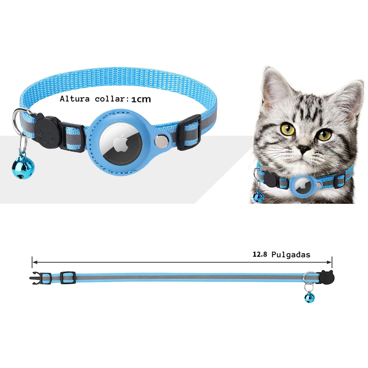 Kit De Rastreador Con Collar Para Gato Y Perro 