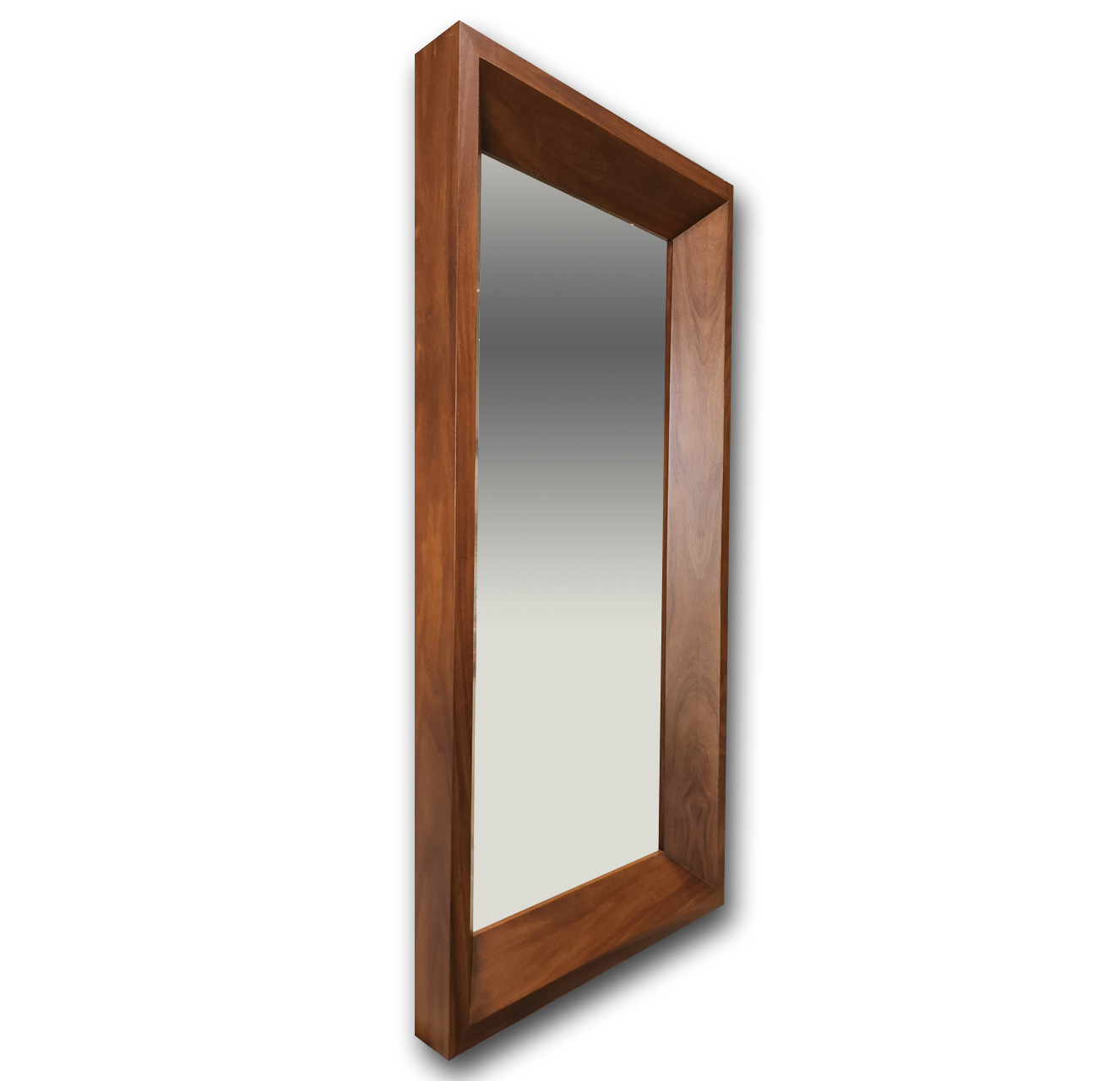 Espejo a muro familia Heinola acabado chapa natural de tzalam y acabado semimate.