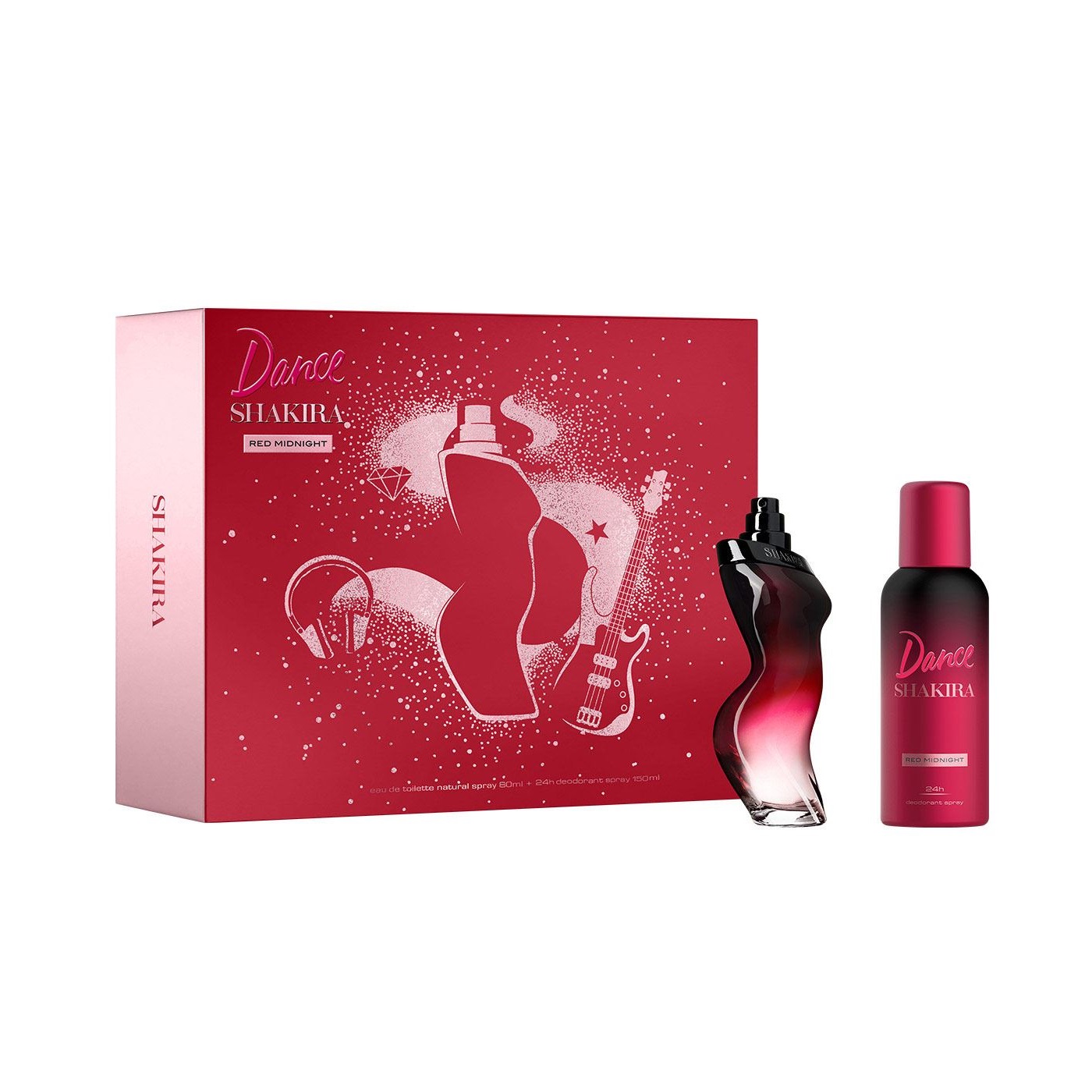 Set Shakira Dance Red Midnight EDT 80ML + Desodorante 150ML