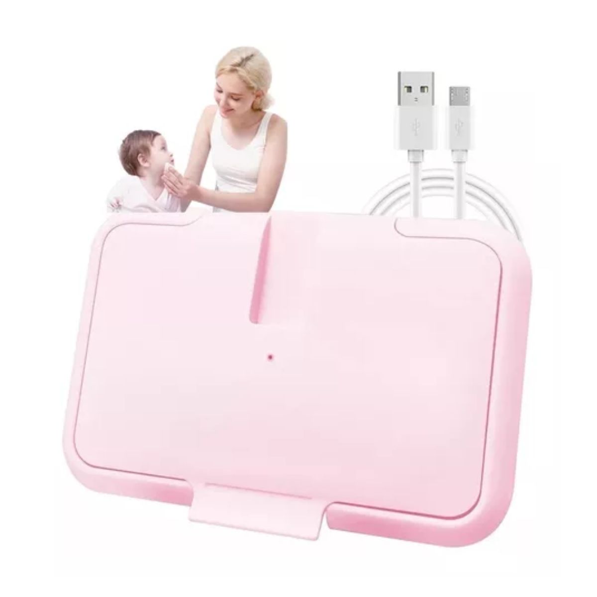 Calentador De Toallitas Húmedas Para Bebés Termostato Rosa