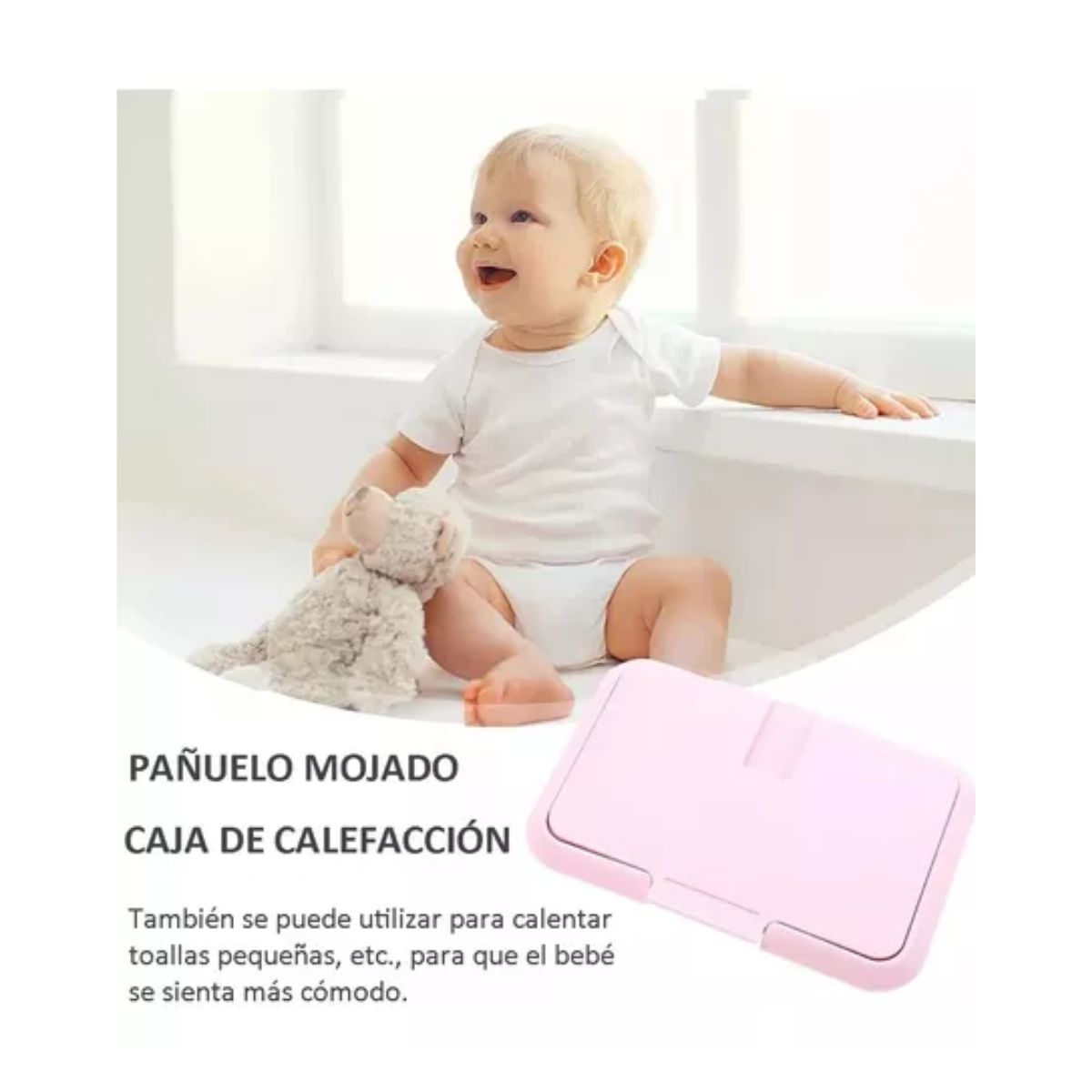 Calentador De Toallitas Húmedas Para Bebés Termostato Rosa