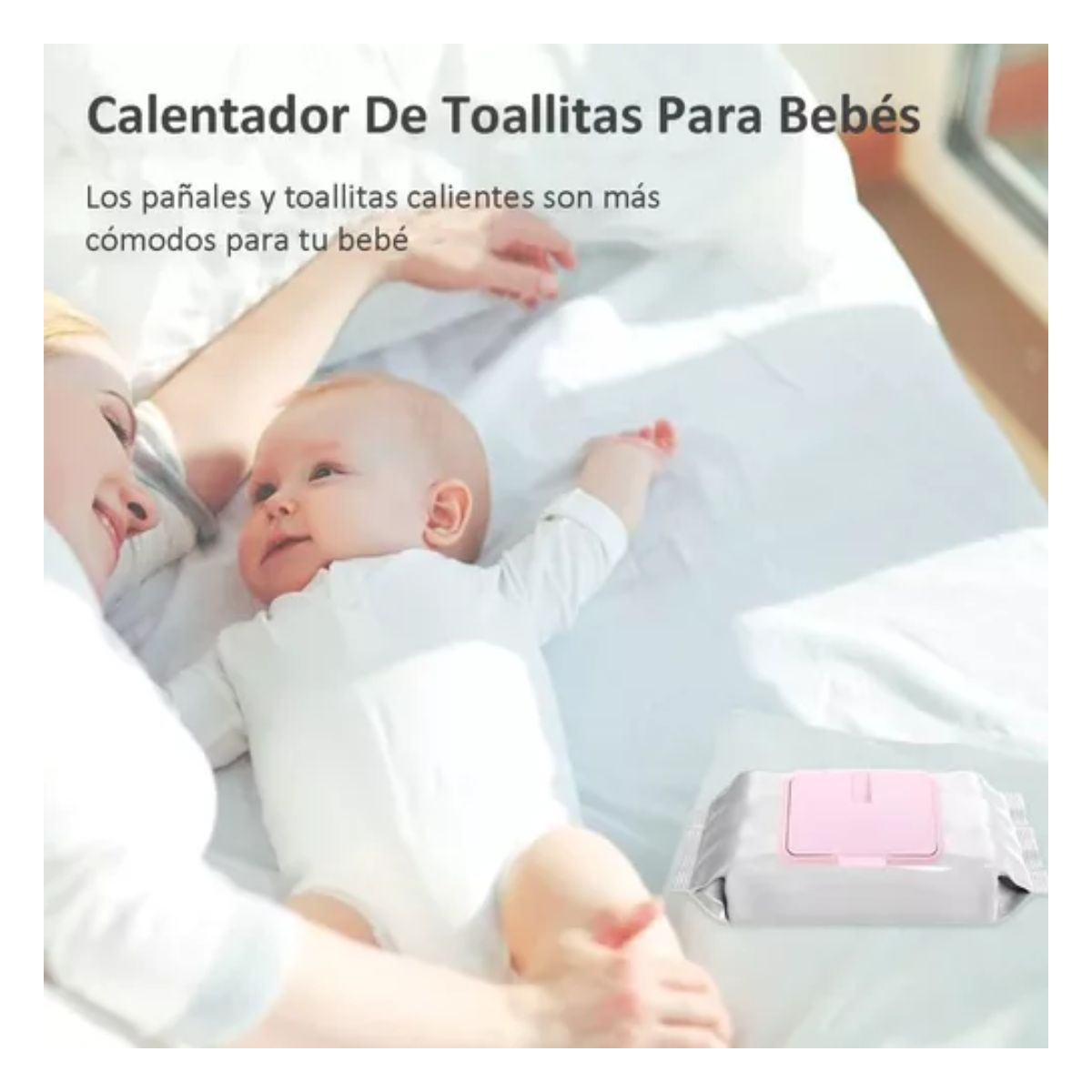 Calentador De Toallitas Húmedas Para Bebés Termostato Rosa
