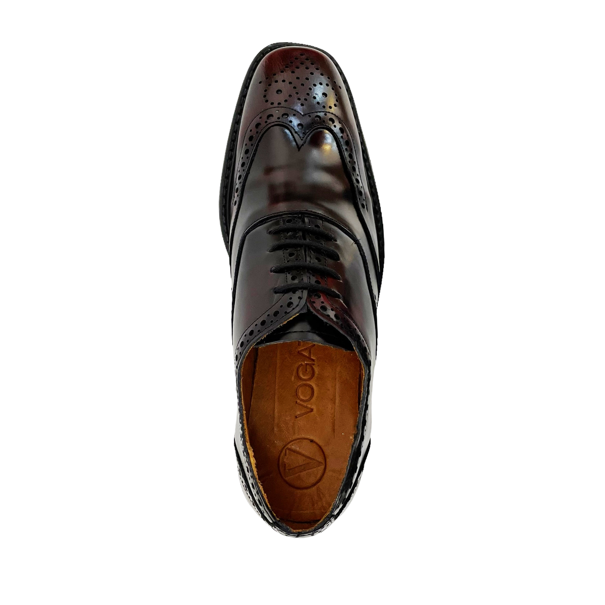 Zapatos De Vestir Bostoniano Hombre Vino Vogatti Piel Cómodo