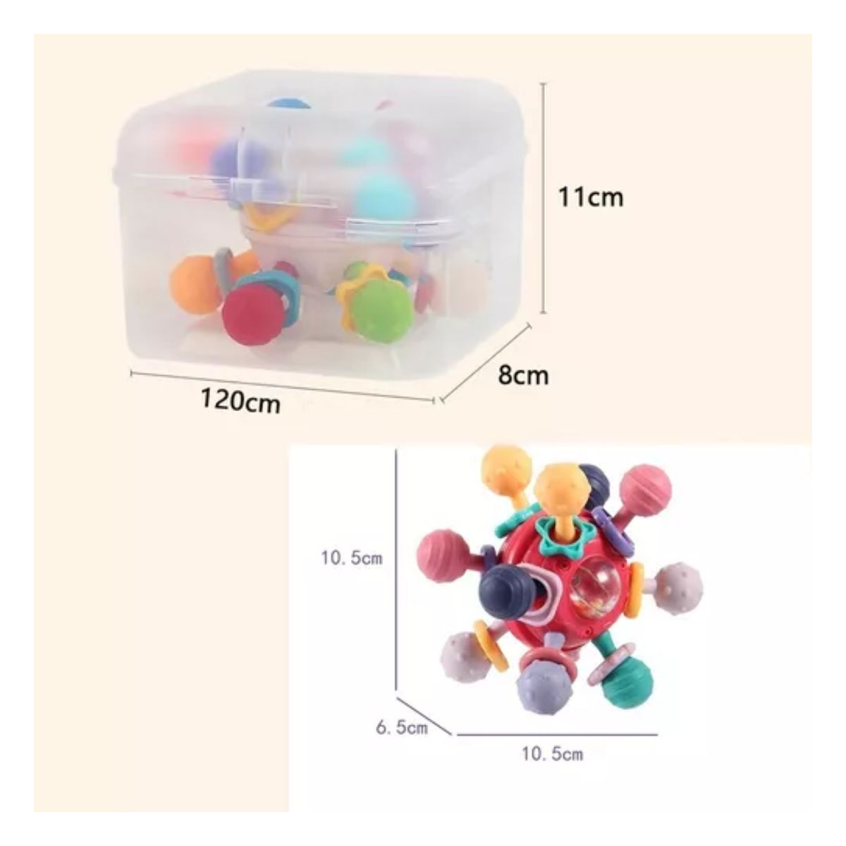 Juguete Para La Dentición Del Bebé, Alivia Las Encías Multicolr