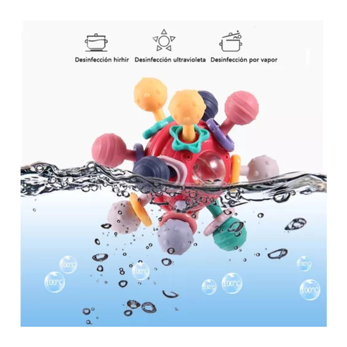 Juguete Para La Dentición Del Bebé, Alivia Las Encías Multicolr