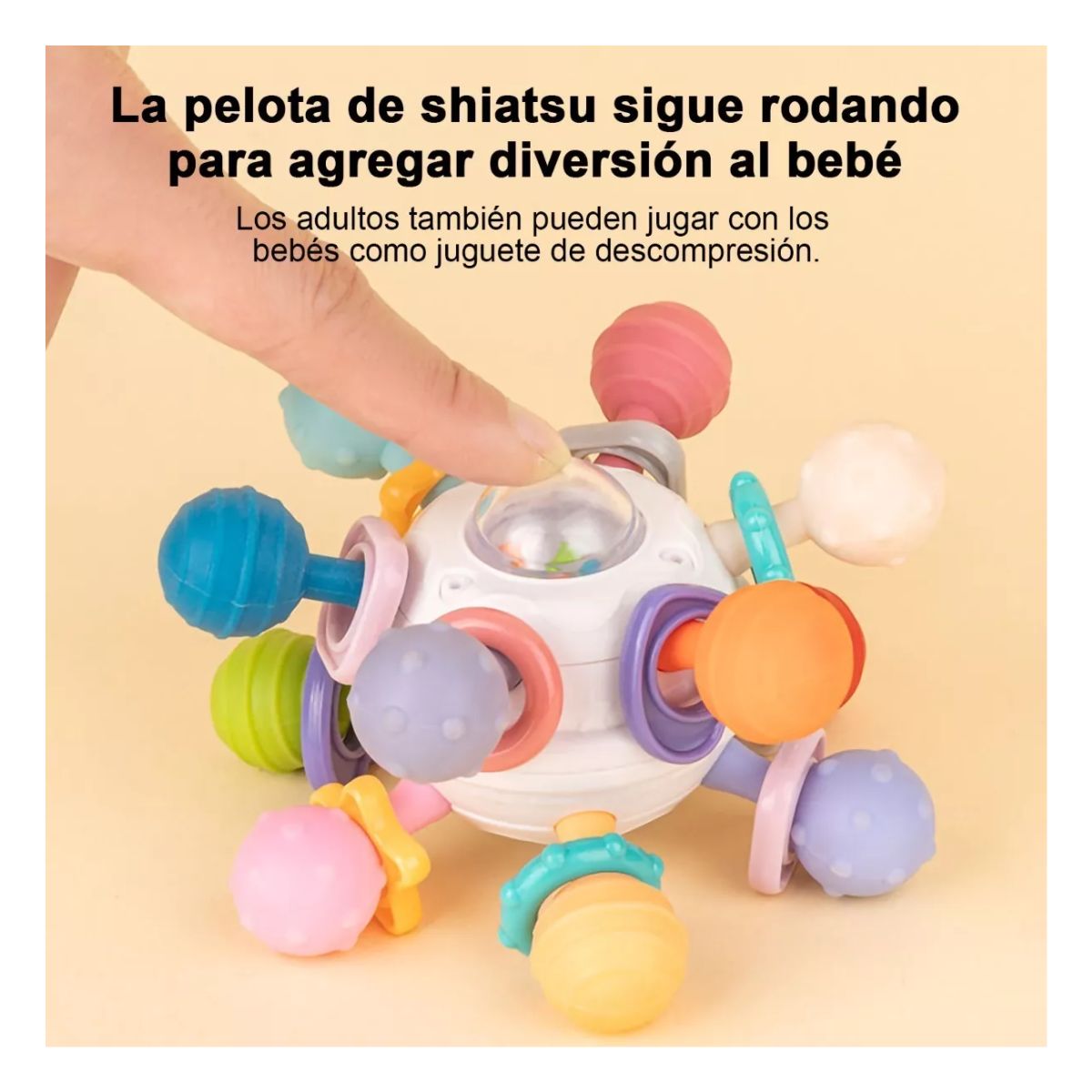 Juguete Para La Dentición Del Bebé, Alivia Las Encías Multicolr