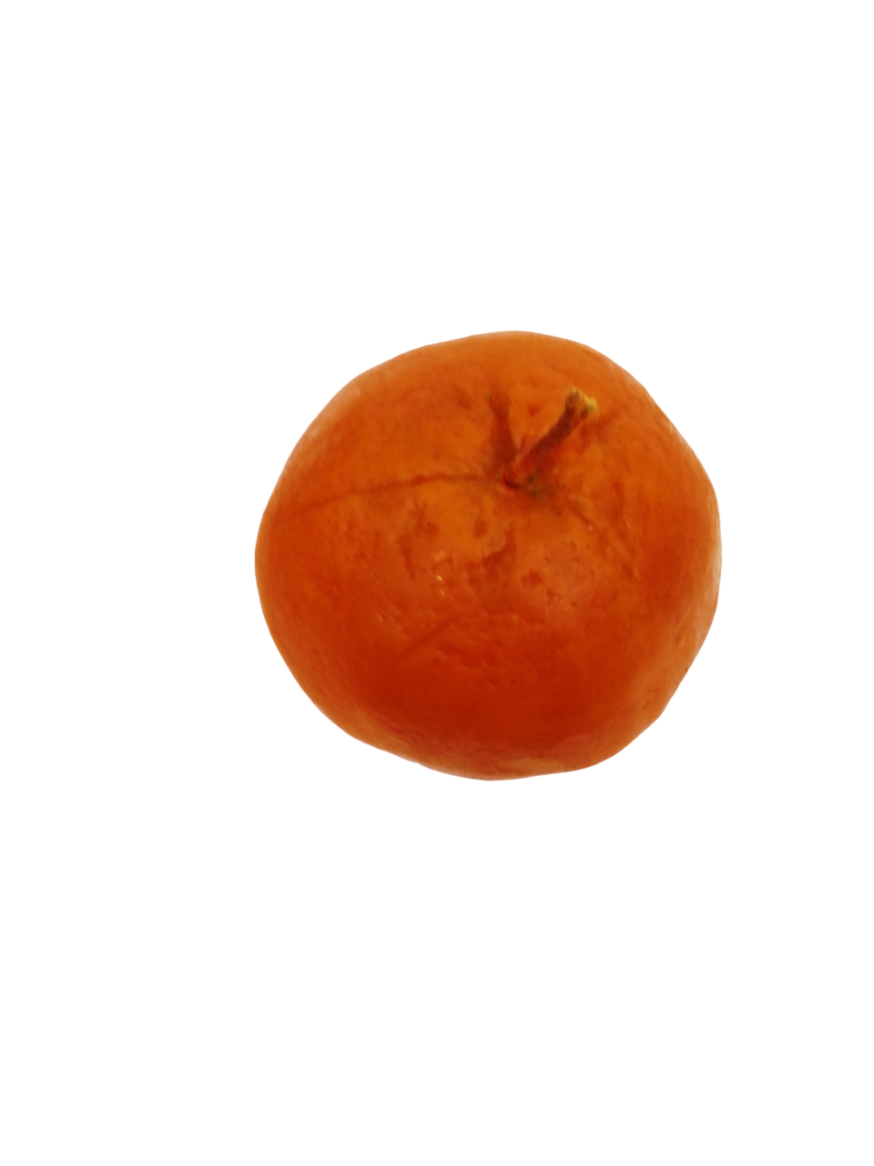 Vela en forma de naranja con aroma fuerte a naranja