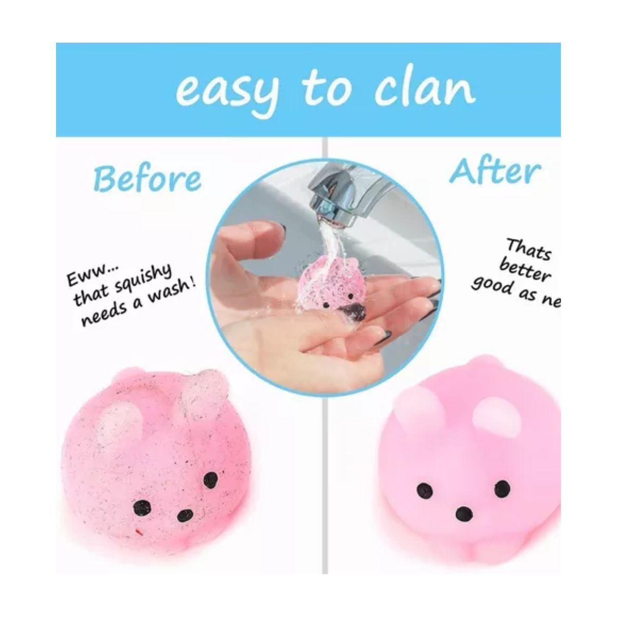 Juguete Escuichi Squishy Barato Kawaii Antiestres Multicolor