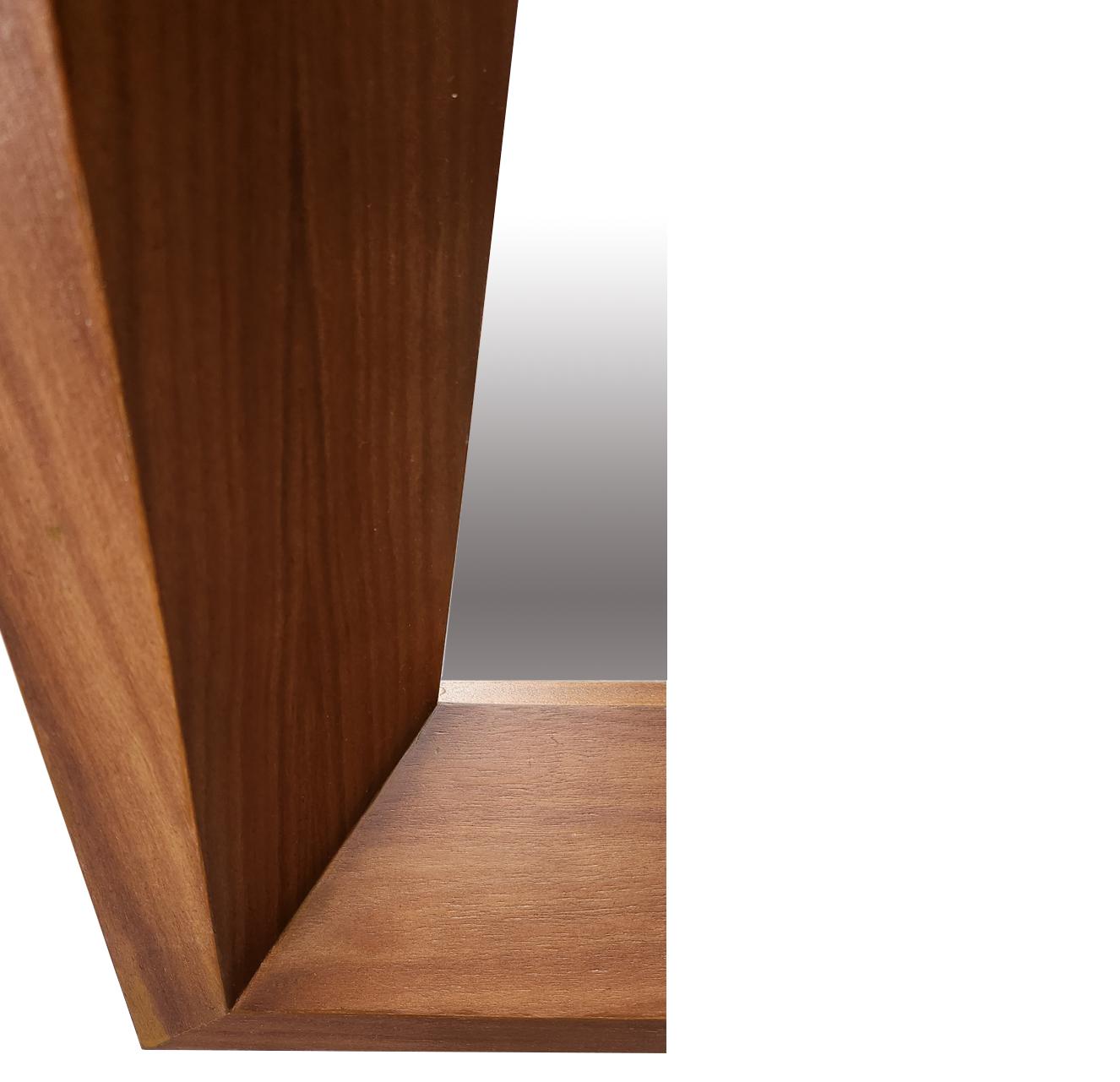 Espejo a muro familia Heinola acabado chapa natural de tzalam y acabado semimate.