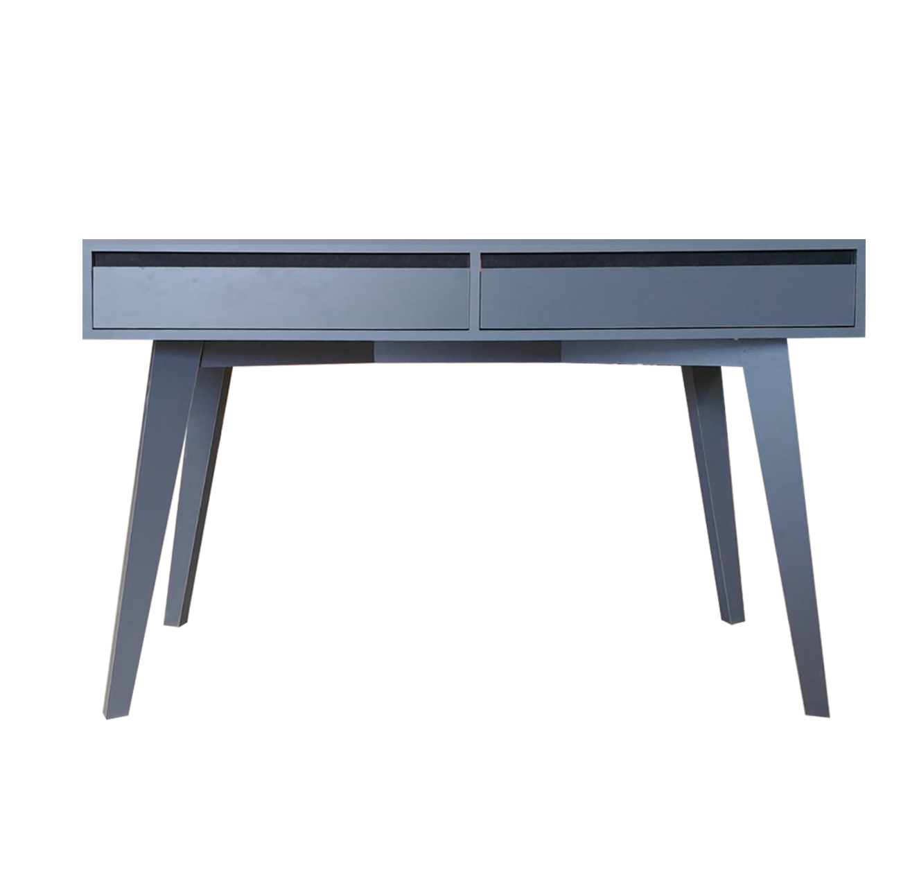 Escritorio rectangular de la familia Kalajoki acabado gris imperio.