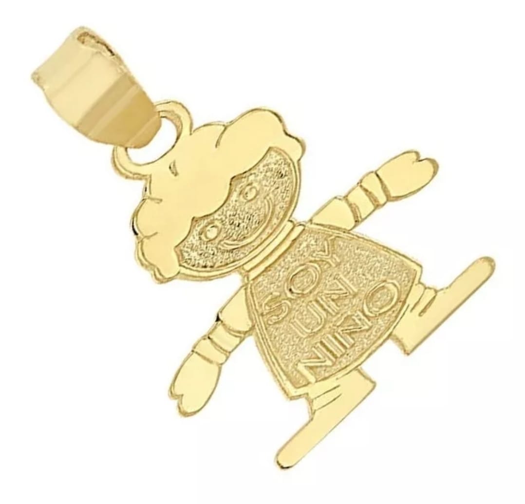 Kit Cadena + Dije Niño En Oro De 10 K + Obsequio + Envío