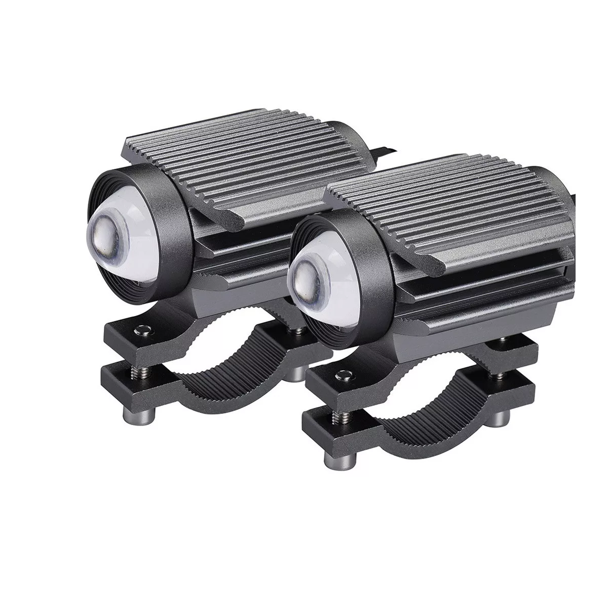 Par Faro Led Exploradora Laser Blanco Amarillo Estrobo Moto