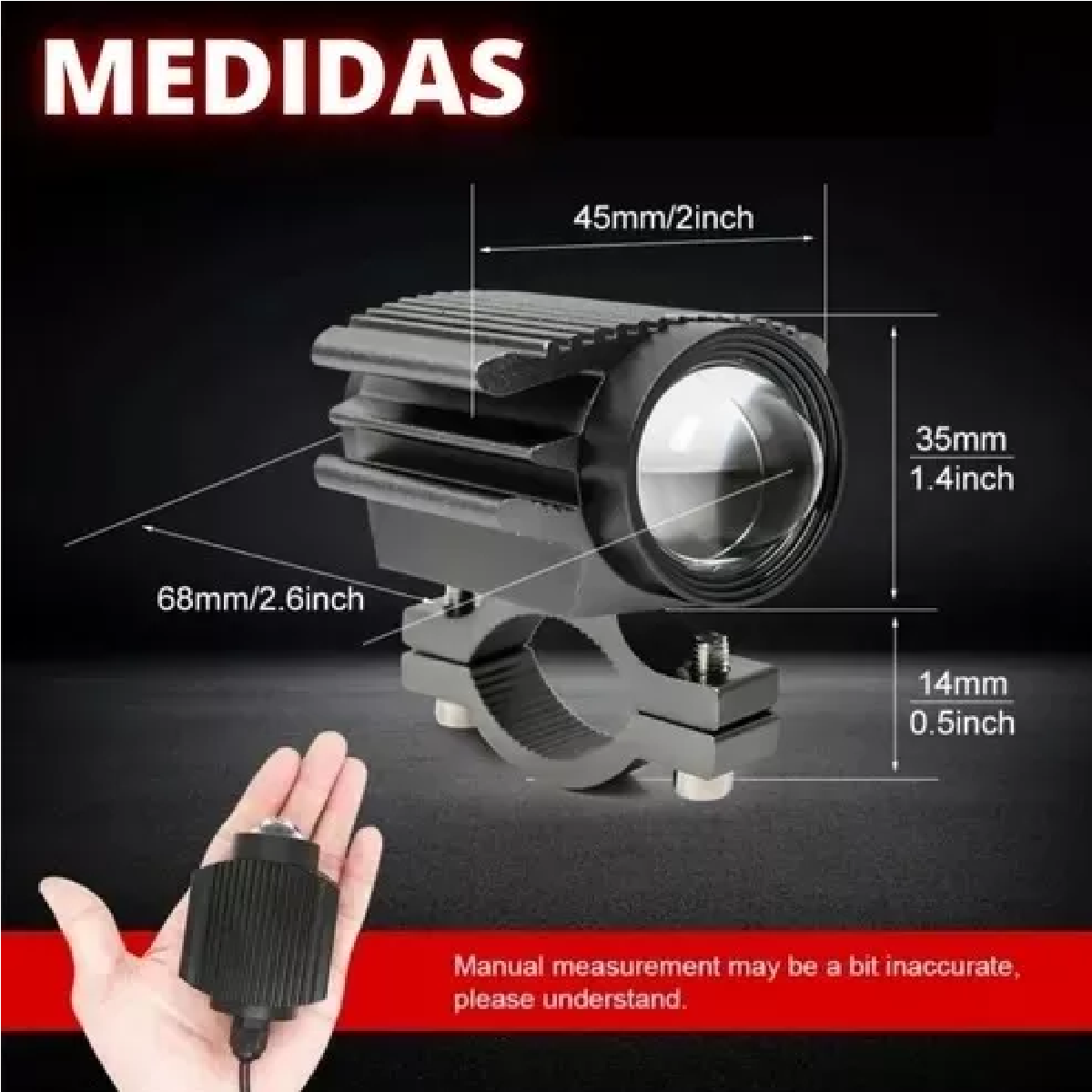 Par Faro Led Exploradora Laser Blanco Amarillo Estrobo Moto