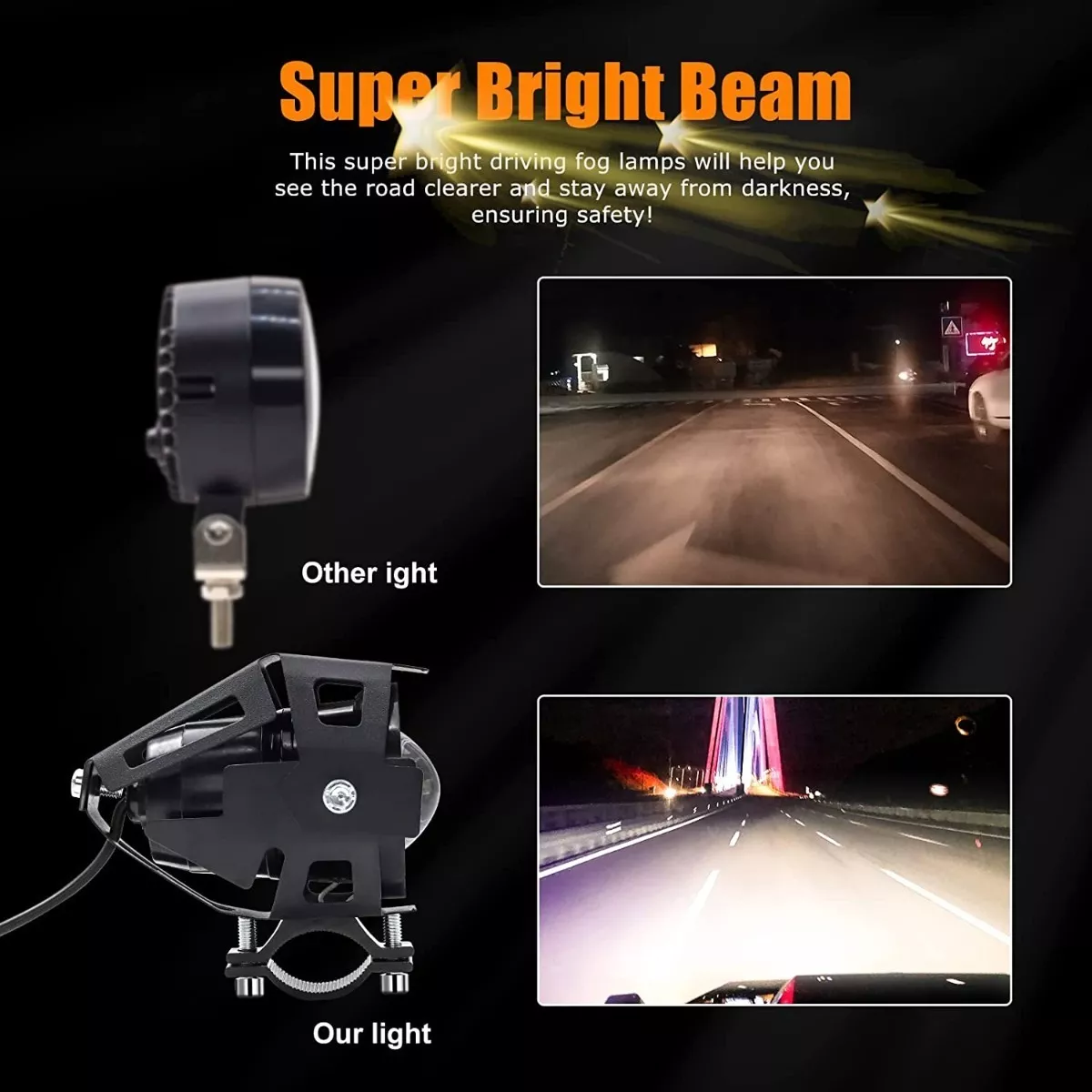 Set 2pcs Motocicleta Colorida Led Faro Ángel Diablo Ojo Brillant