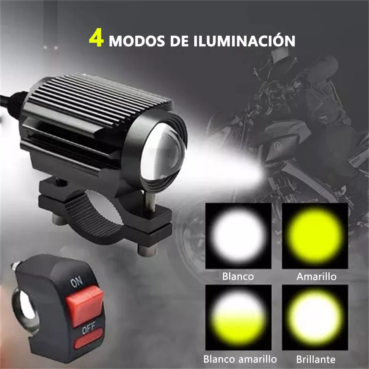 Par Faros Luces Led Para Motos Auto Doble Color Impermeable