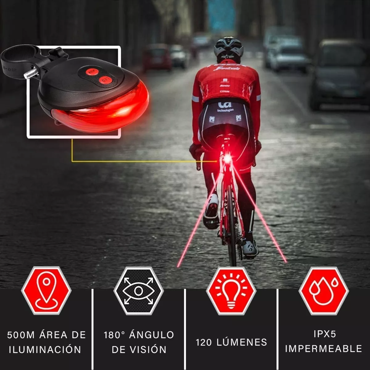 Luz Bicicleta Recargable L mpara Banco Energ a Impermeable