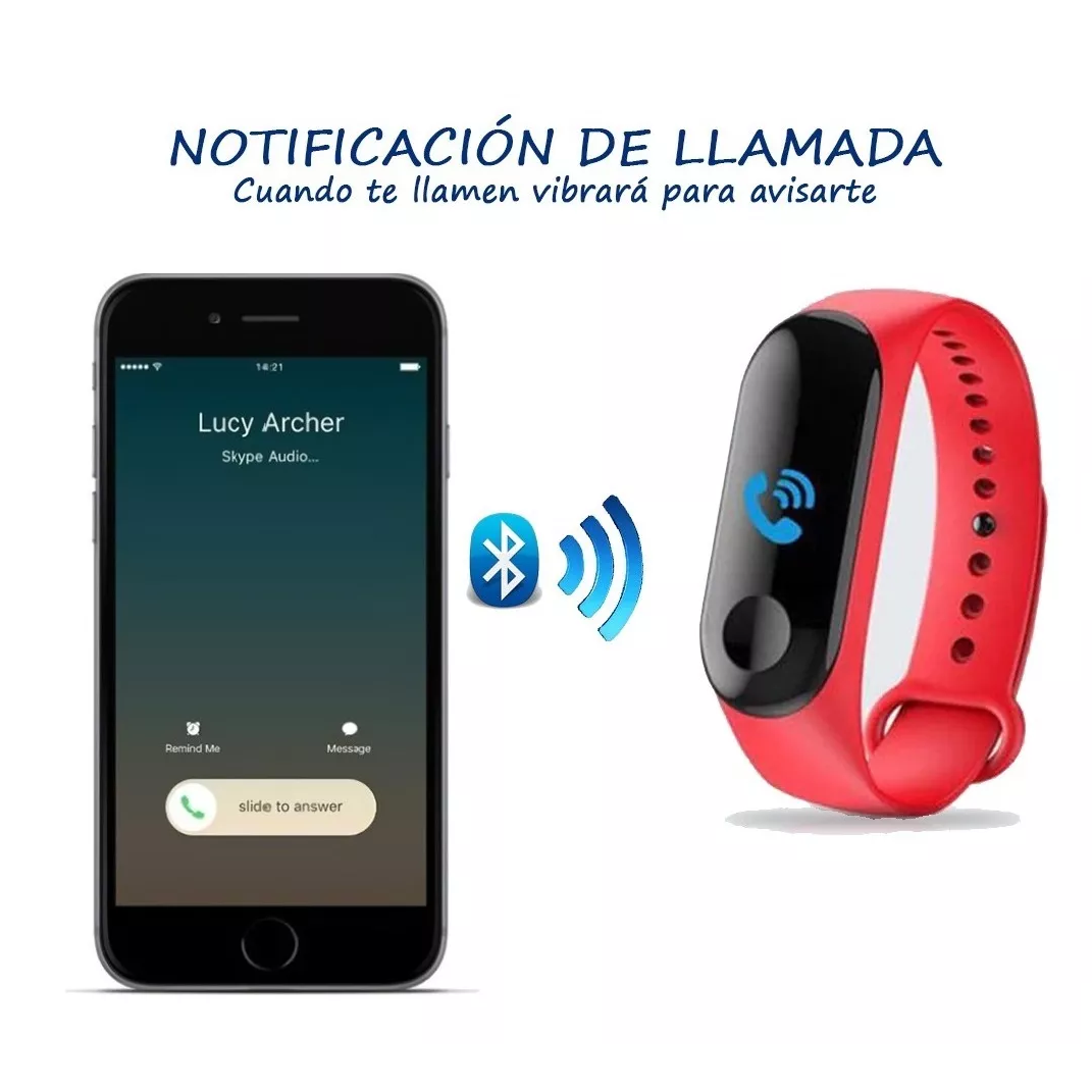 Reloj inteligente smartwatch online m3 smartband ritmo cardiaco