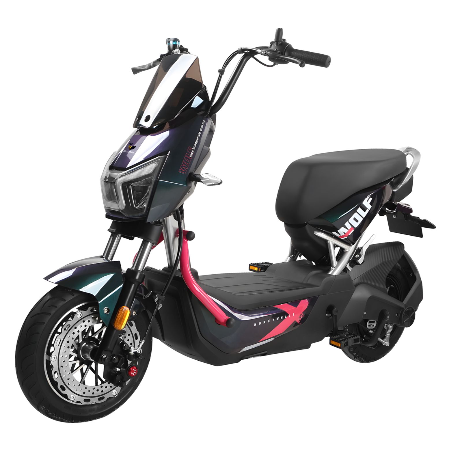 Motobici eléctrica Honey Whale ZL Negro/Rosa