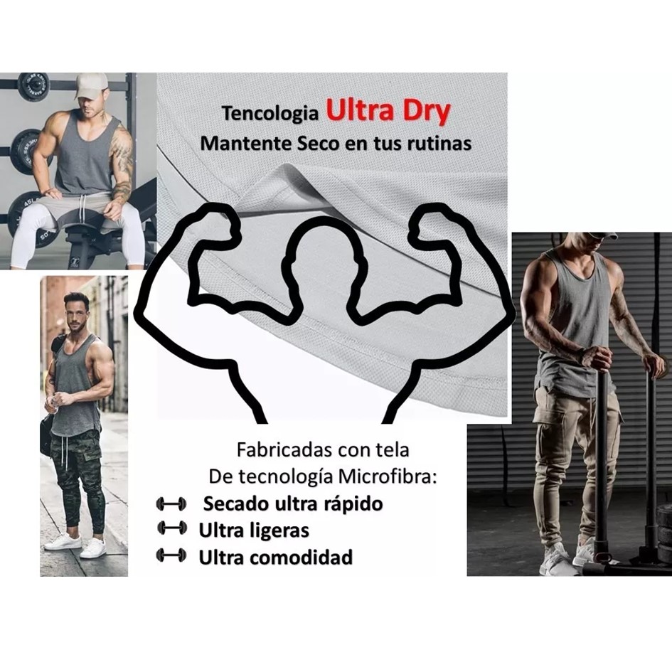 Playera De Tirantes Deportiva Secado Ultra Rapido.