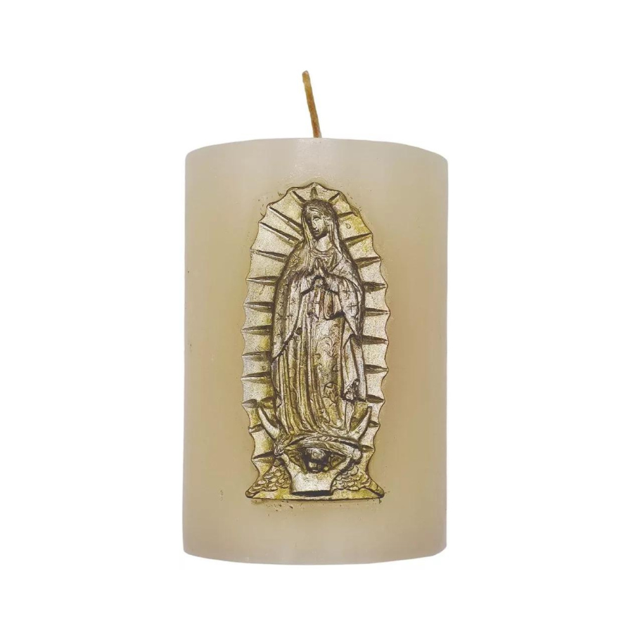 Cirio De La Virgen De Guadalupe Dorado