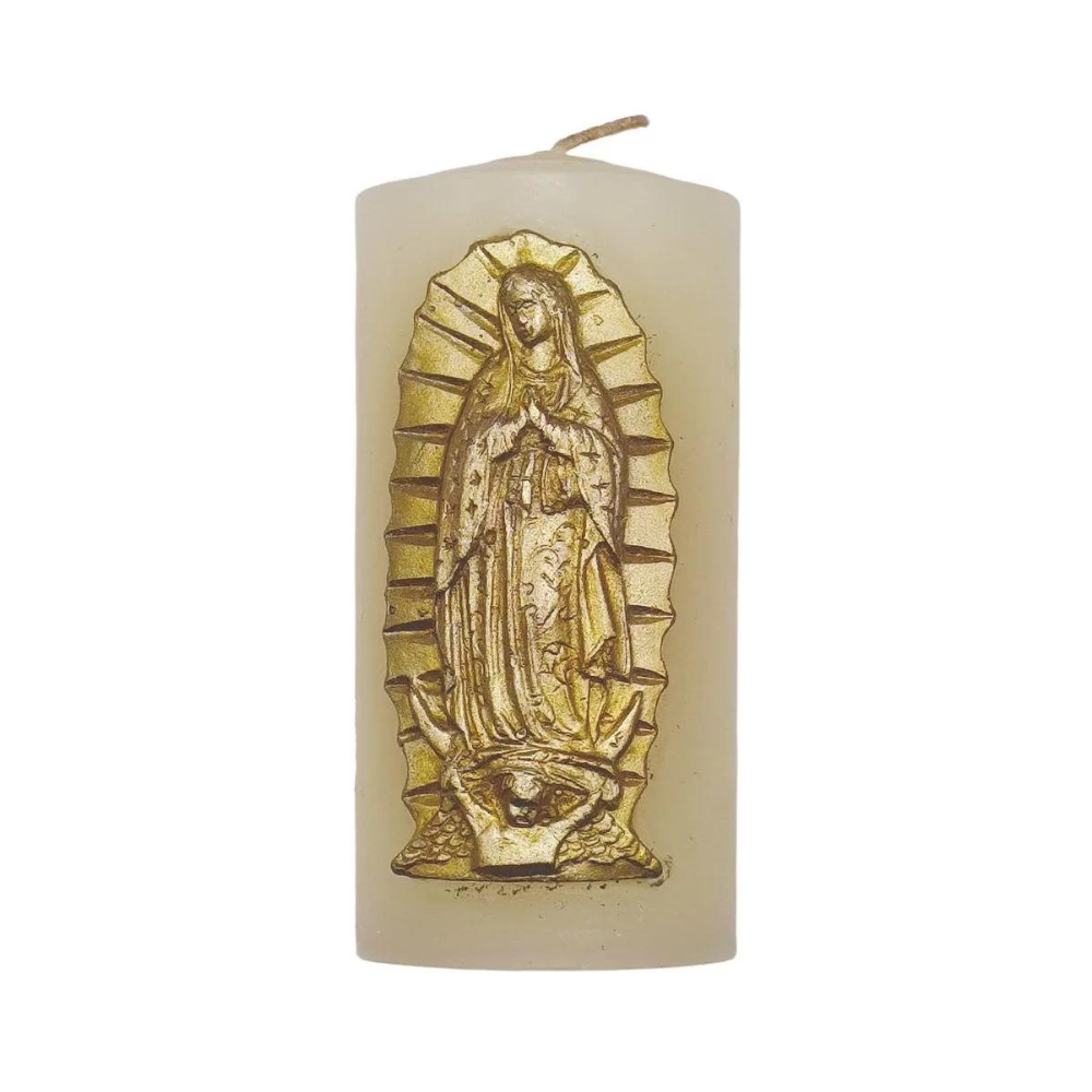 Cirio O Vela De Oración Busto Virgen De Guadalupe 9.5 Cm