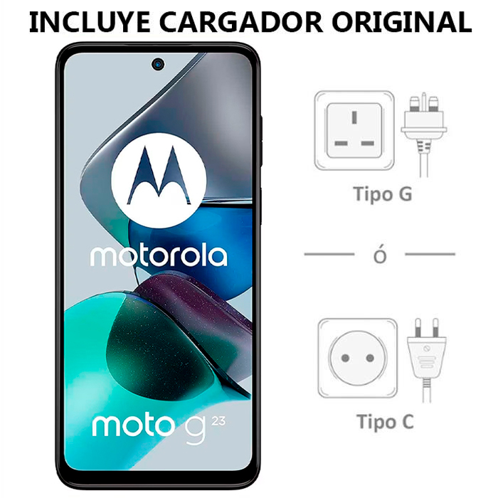 Celular MOTOROLA Moto G23 8GB 128GB 6.5" HD+ 90 Hz 50 MP Azul + Audifonos Internacional 