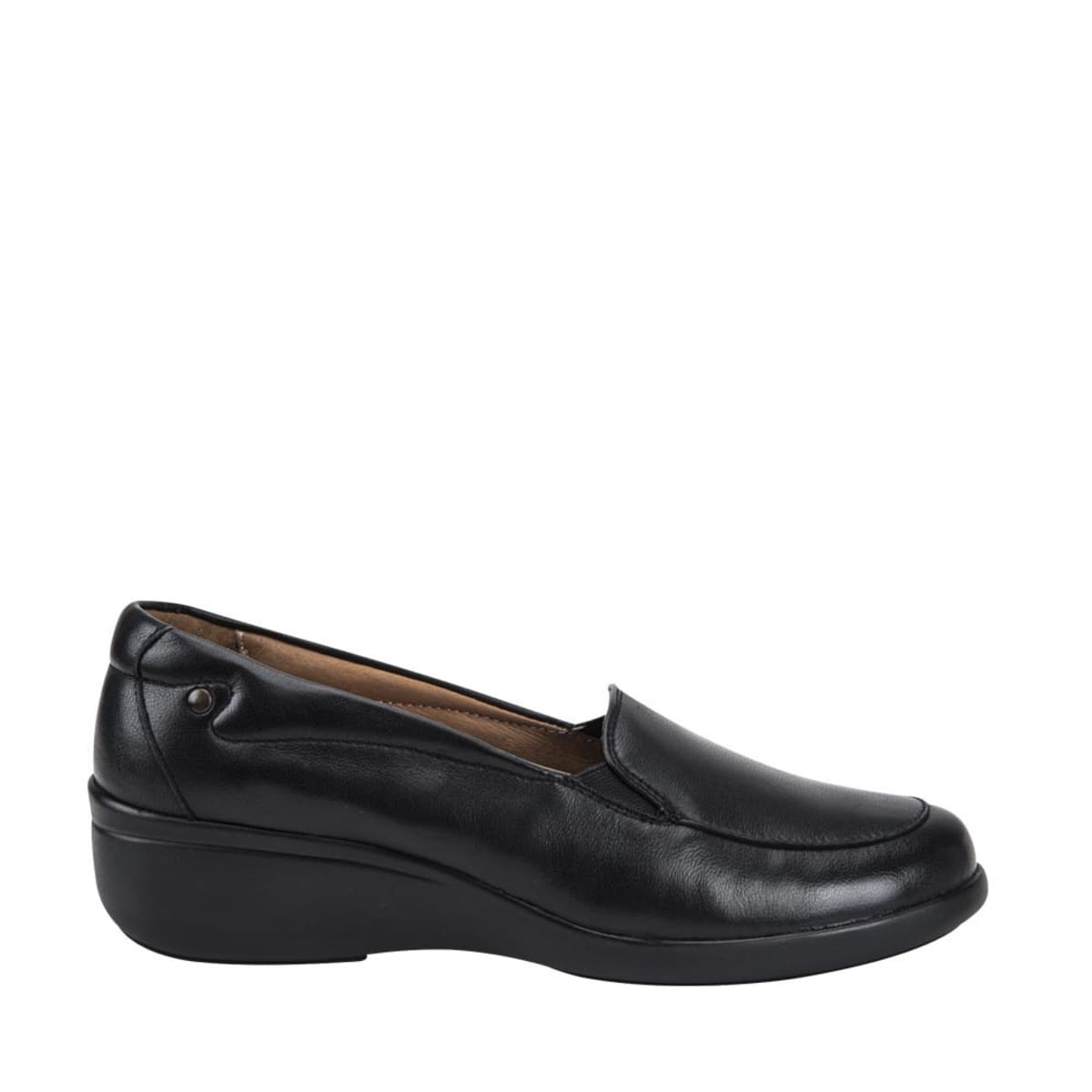 Choclos de piel con elástico Shosh confort para mujer, color negro