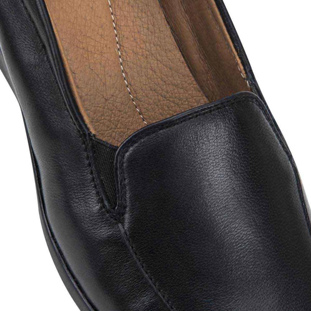 Choclos de piel con elástico Shosh confort para mujer, color negro