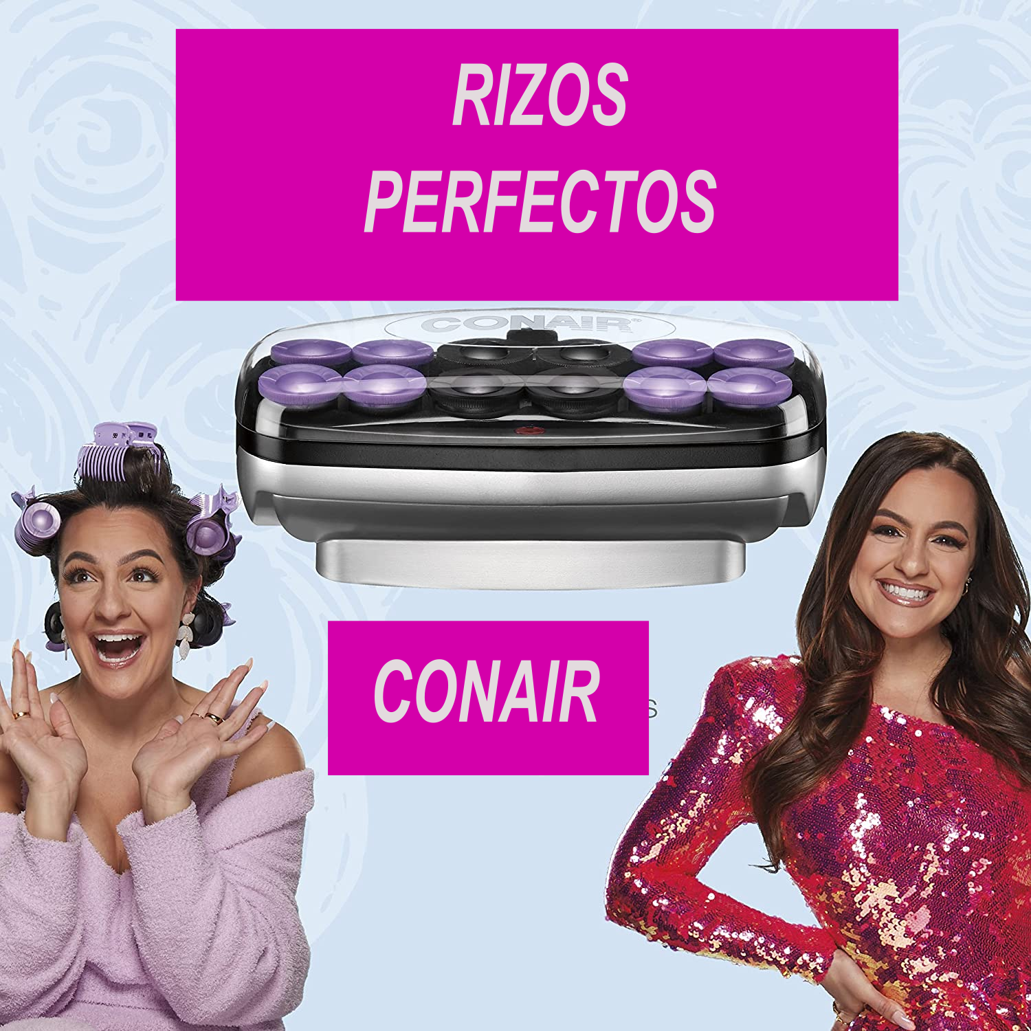 Tubos Calientes Conair Xtreme Instant Heat: Gigantes y Supergigantes, Crea Rizos Deslumbrantes