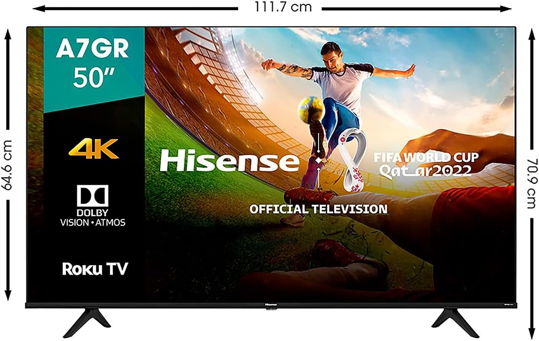 Pantalla 50 Pulgadas Hisense LED Smart TV Roku 4K Ultra HD 50A7GR