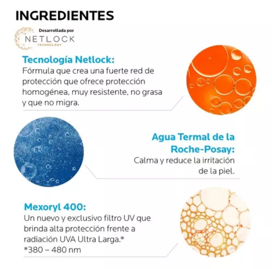 Protector solar La Roche-Posay Anthelios FPS 50 Shaka Fluid con color en crema de 50 mL