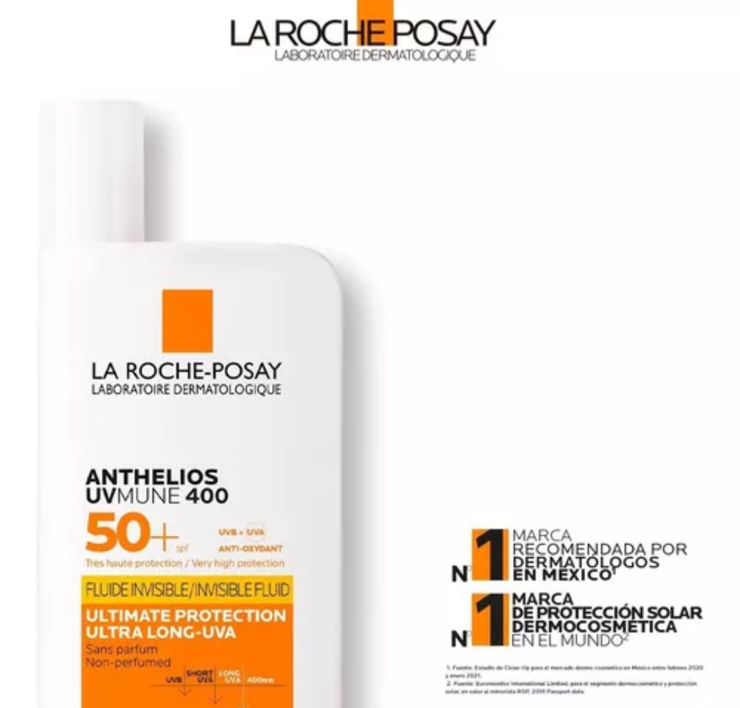 Protector solar La Roche-Posay Anthelios FPS 50 Shaka Fluid con color en crema de 50 mL