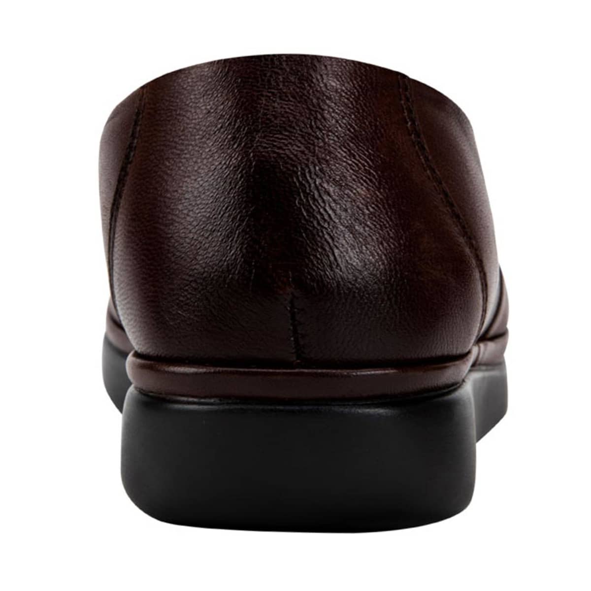 Choclos de piel con elástico, color café, marca Calzado Pazstor, para mujer, mod. 915240
